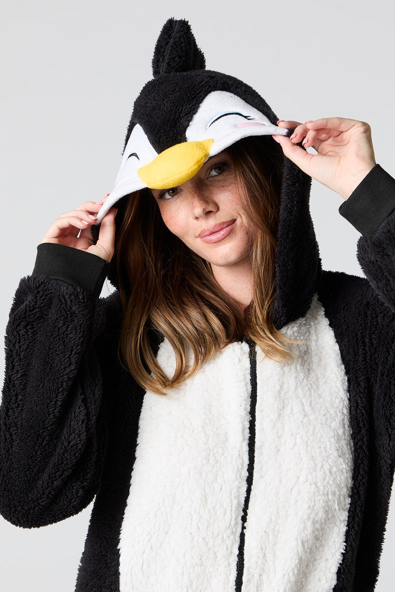 3D Penguin Sherpa Onesie