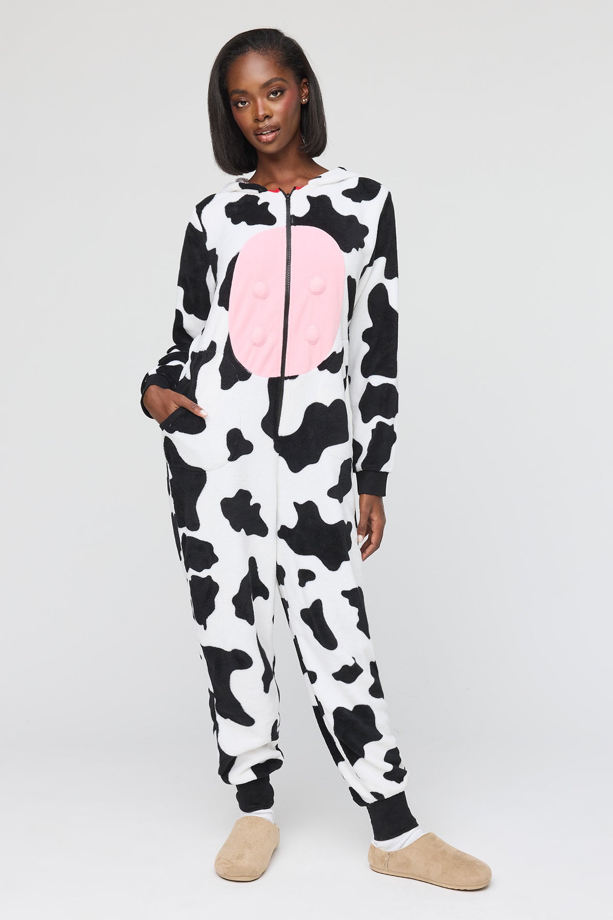 Vue alternative 3. Combinaison en peluche Vache 3D