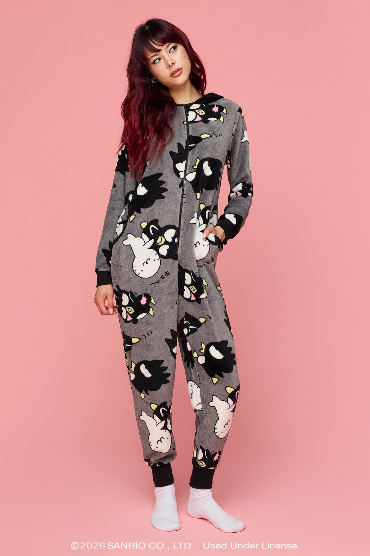 Alt View 3. Badtz-Maru™ 3D Plush Onesie - Grey Blue