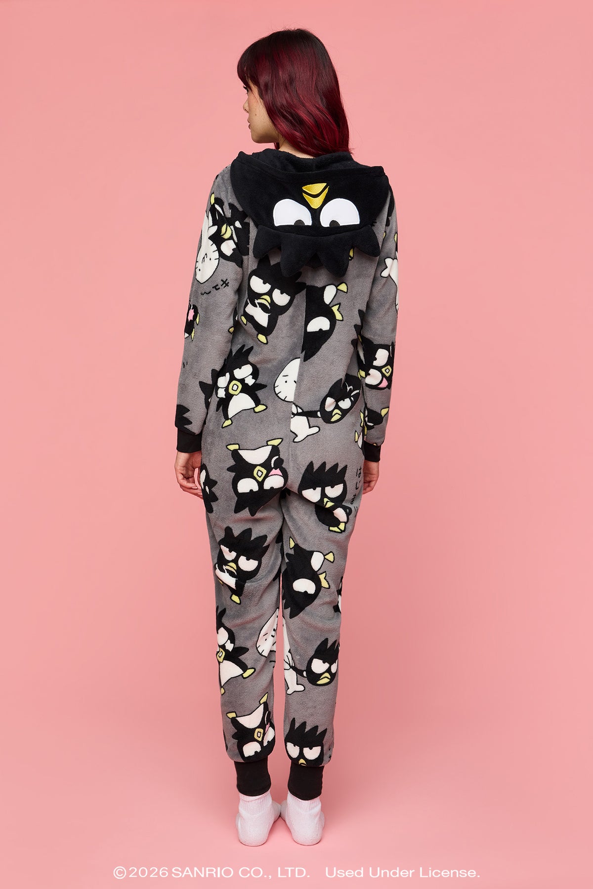 Alt View 4. Badtz-Maru™ 3D Plush Onesie - Grey Blue