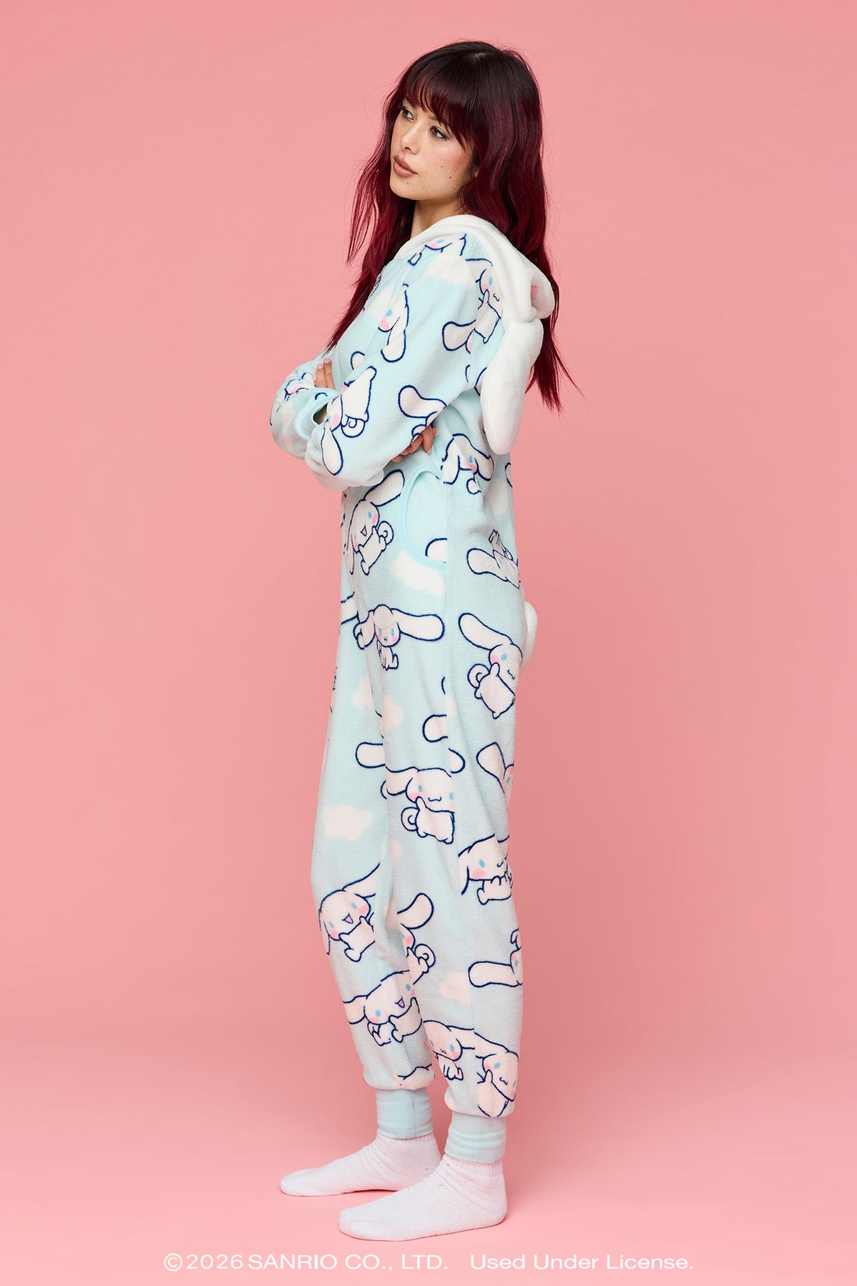 Alt View 2. Cinnamoroll™ 3D Plush Onesie - Blue