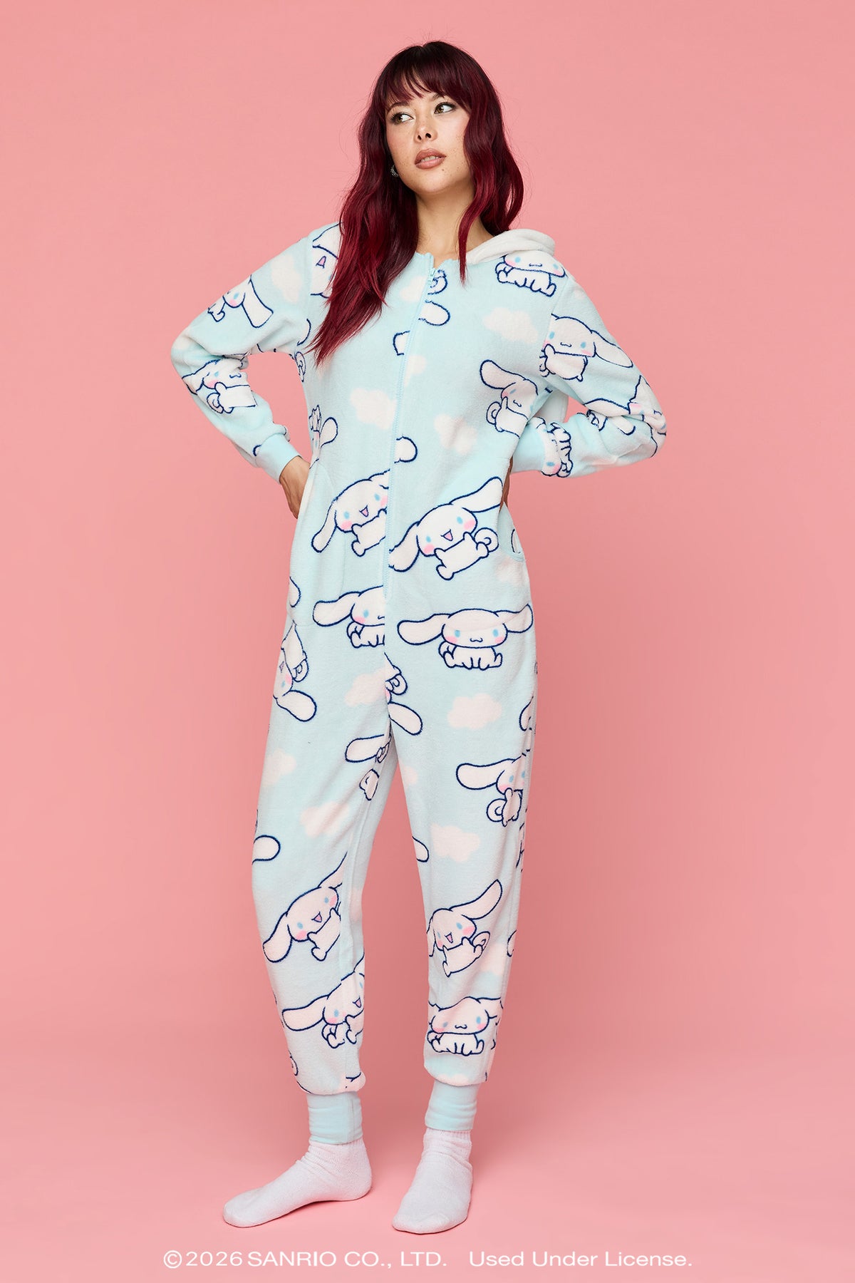 Alt View 3. Cinnamoroll™ 3D Plush Onesie - Blue
