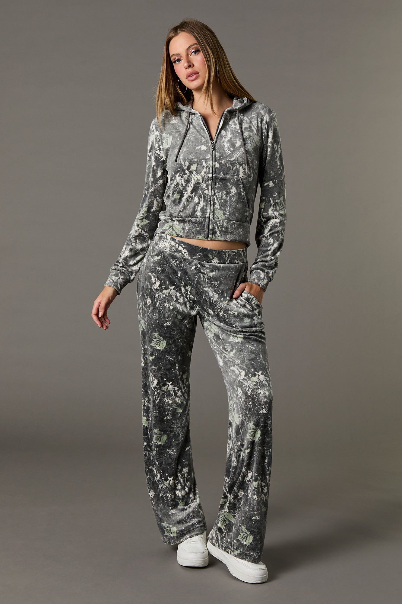 Playboy Rhinestone Velour Zip-Up Hoodie – Urban Planet