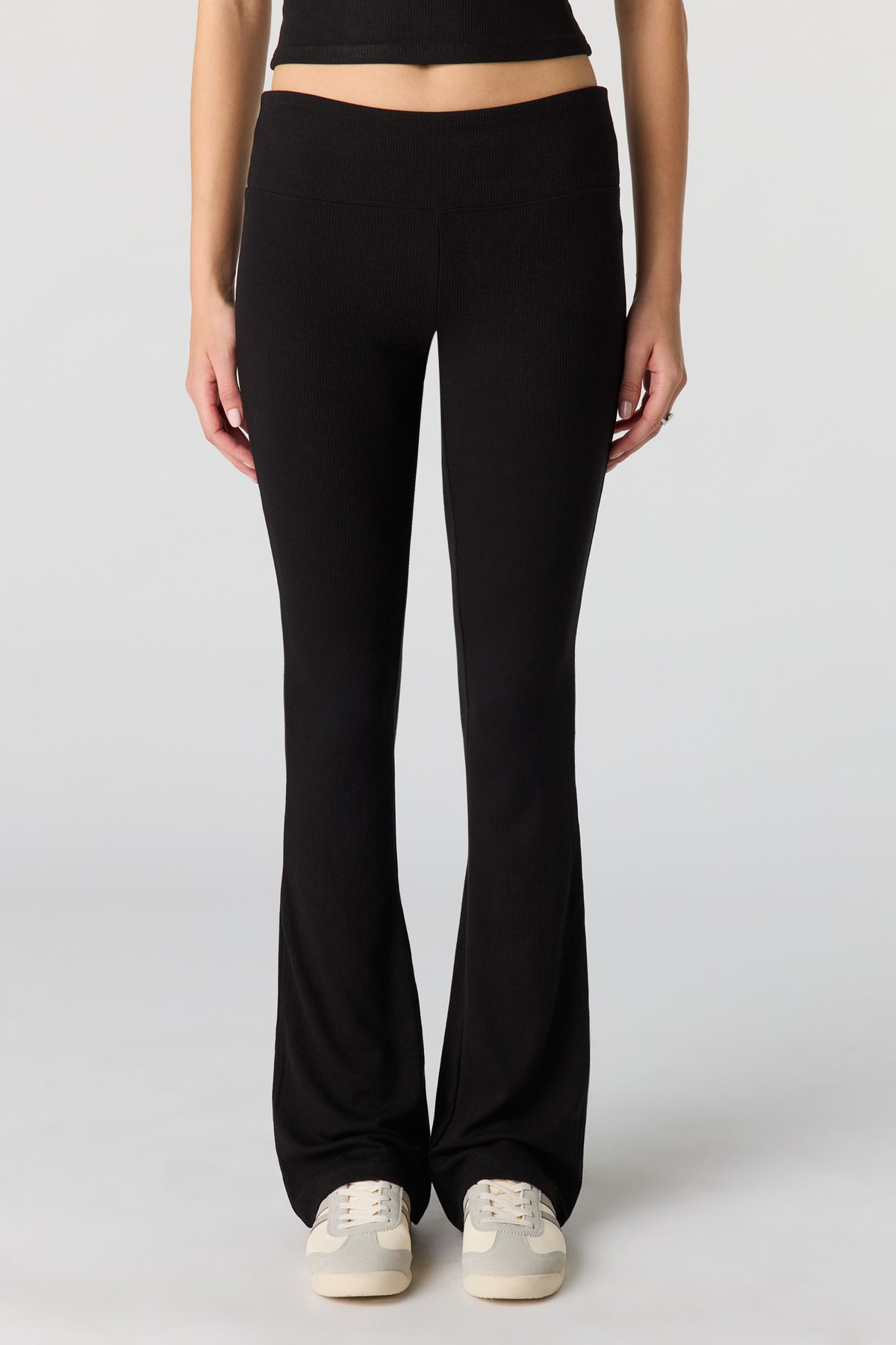 Alt View 6. Soft Ribbed Flare Pant - Brown