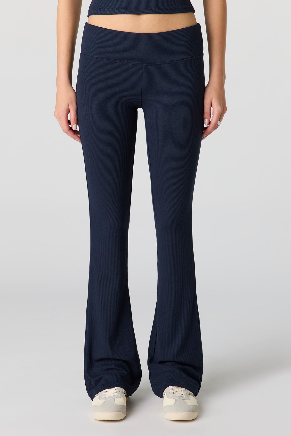 Alt View 12. Soft Ribbed Flare Pant - Brown
