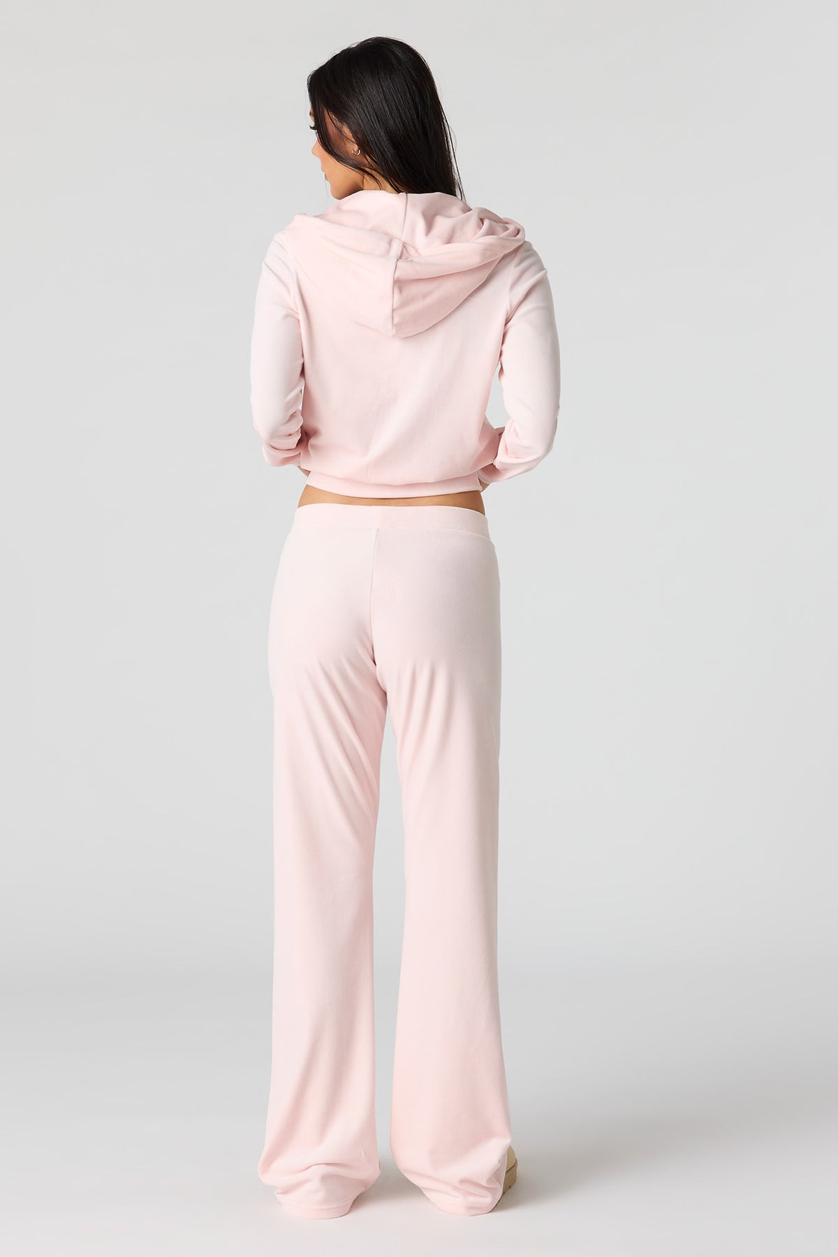 Alt View 3. Sommer Ray Velour Flare Pant - Pink