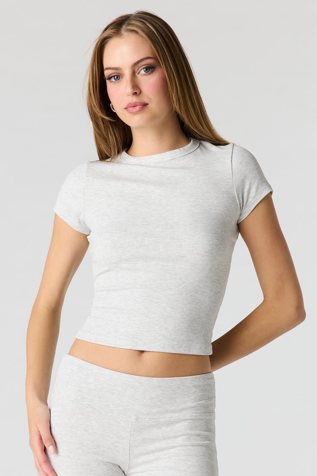 T-shirt côtelé doux