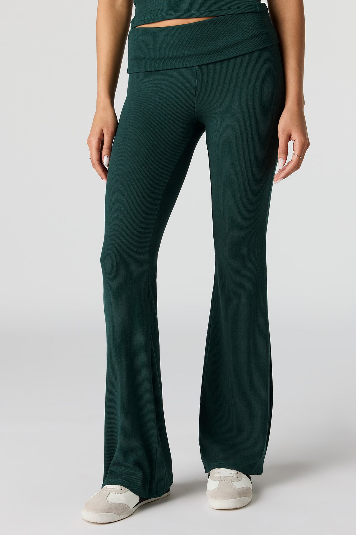 Alt View 2. U/A Soft Foldover Flare Pant - Teal
