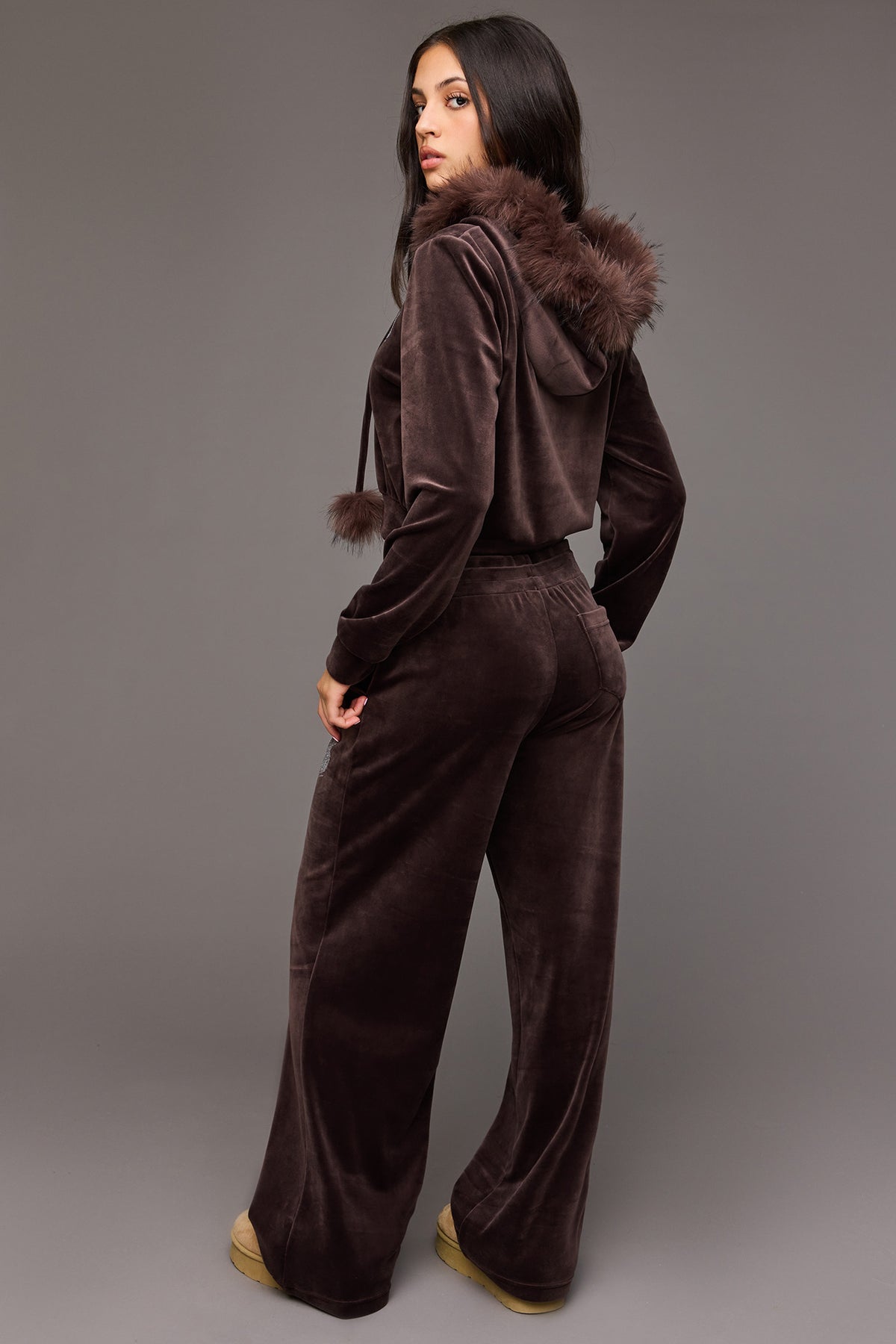 Alt View 9. Playboy Velour Rhinestone Wide Leg Pant - Leopard