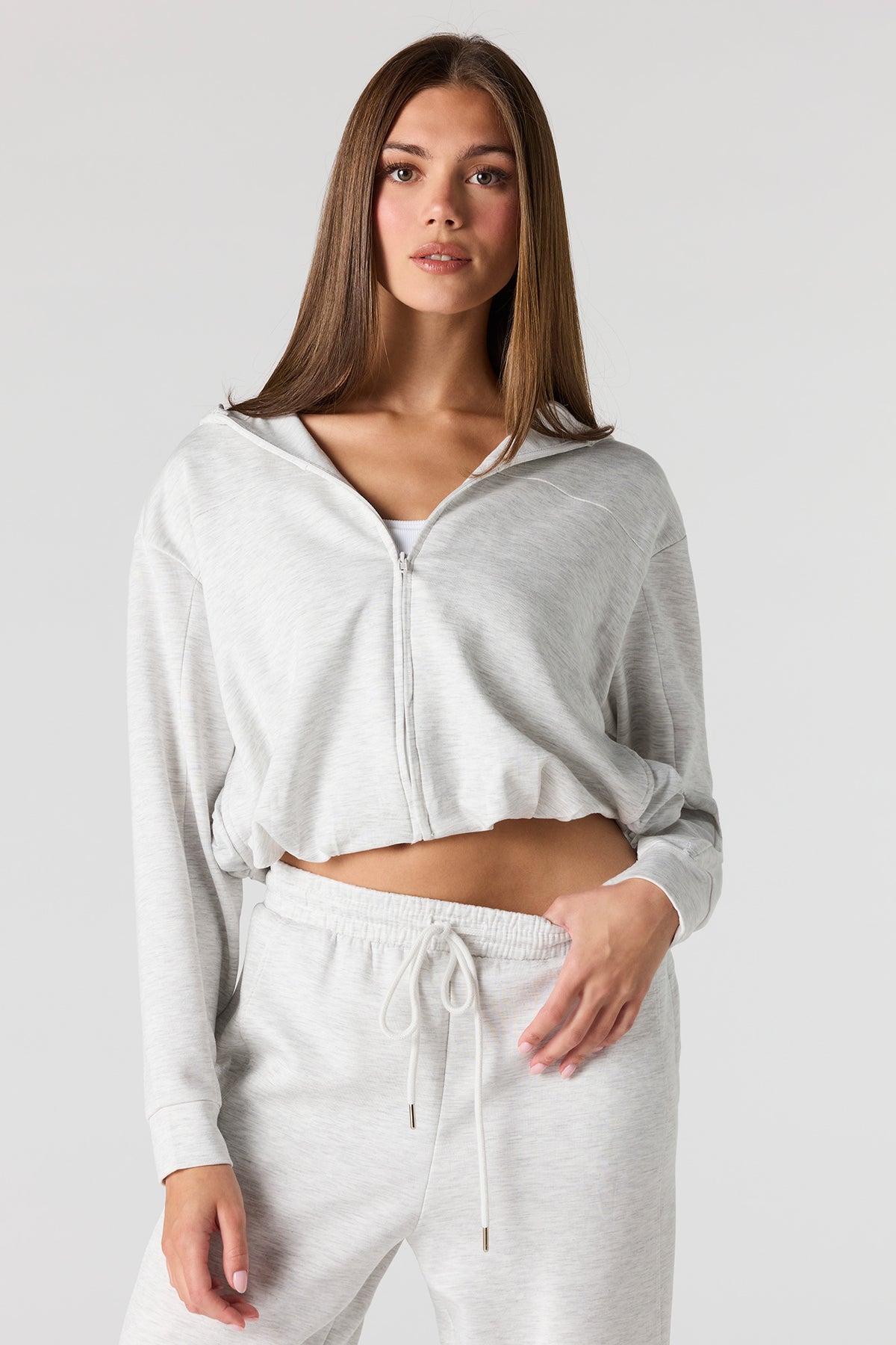 U/A Scuba Zip Hoodie - Light Grey
