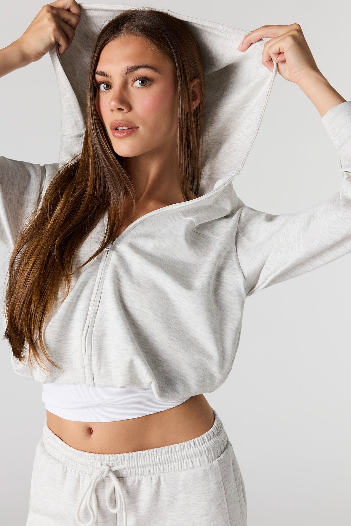 Alt View 4. U/A Scuba Zip Hoodie - Light Grey