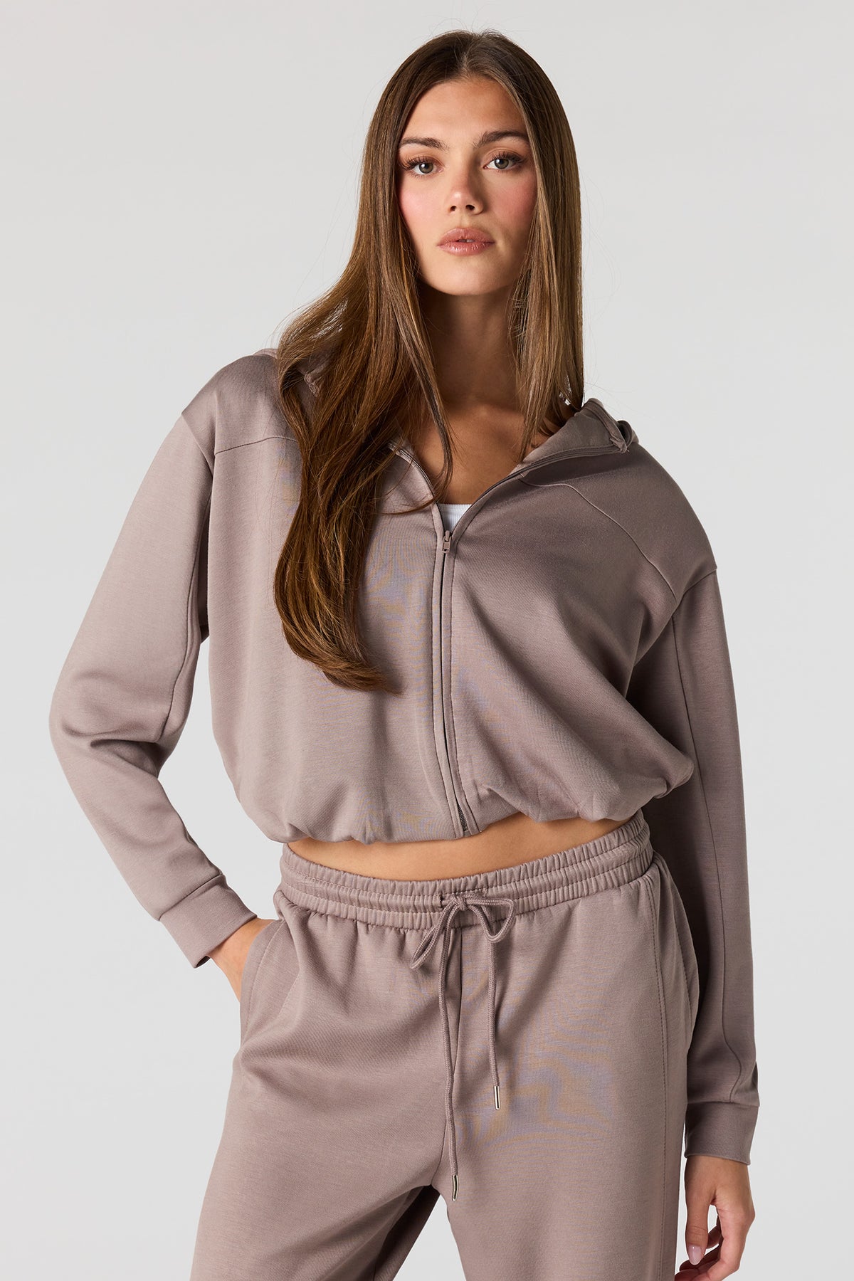 U/A Scuba Zip Hoodie - Taupe