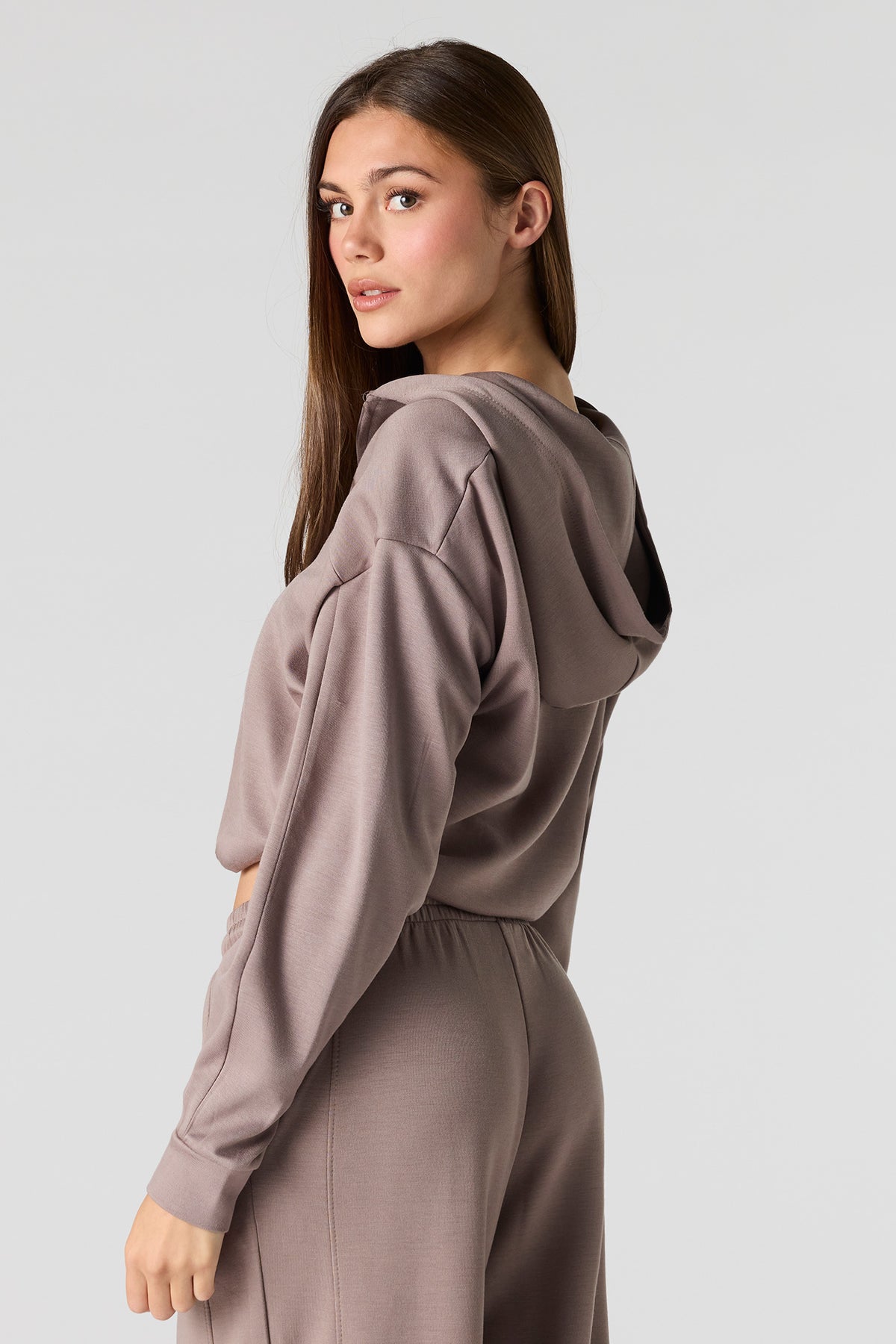 Alt View 2. U/A Scuba Zip Hoodie - Taupe