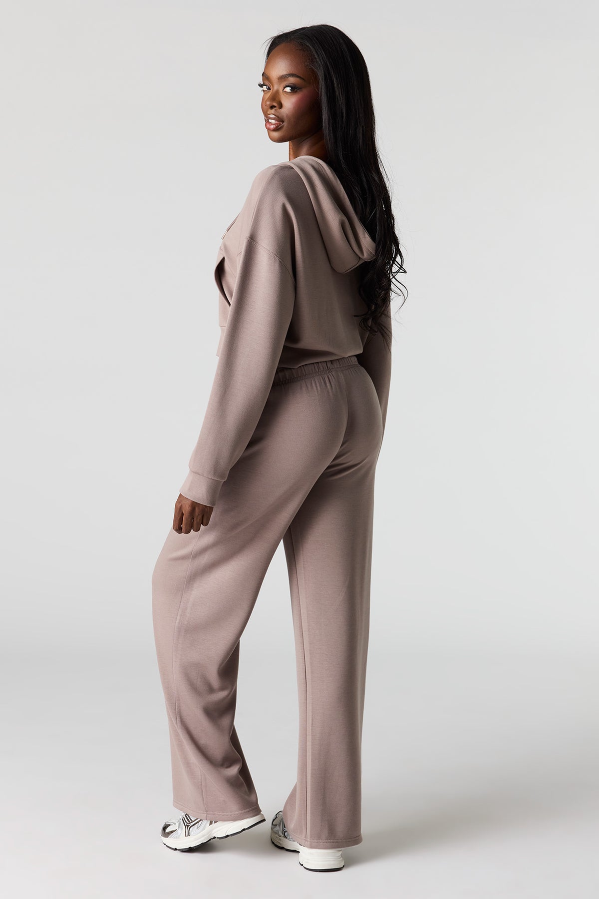 Alt View 3. U/A Scuba Wide Leg Pant - Taupe