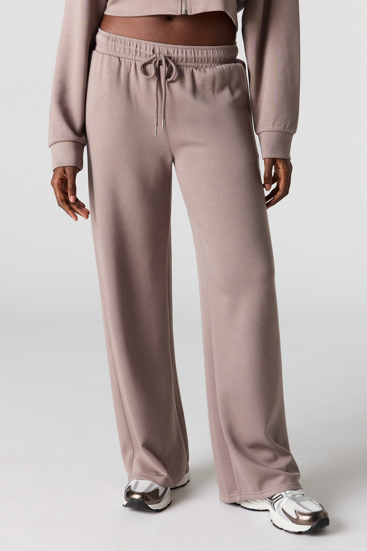 Alt View 2. U/A Scuba Wide Leg Pant - Taupe