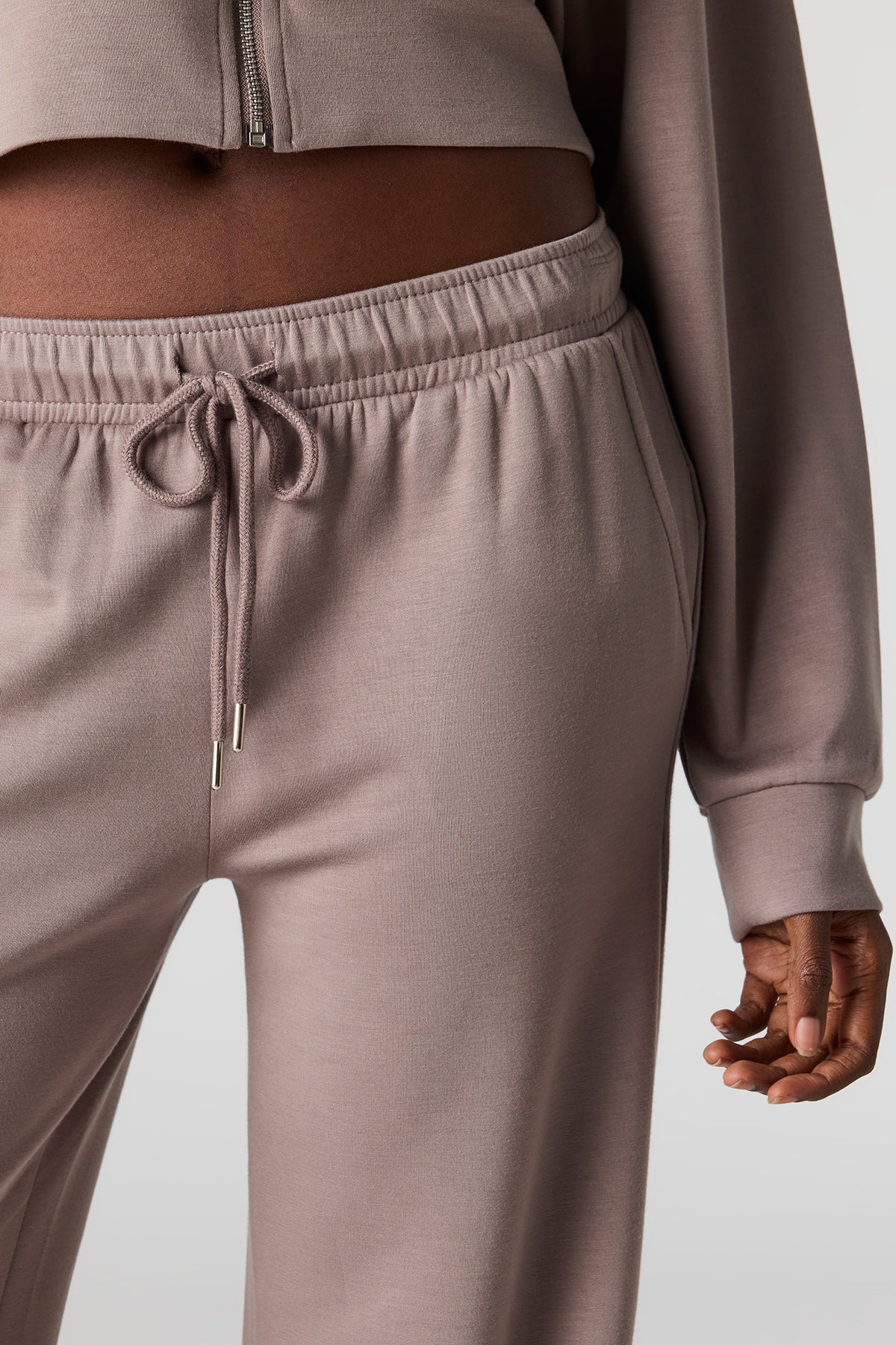 Alt View 4. U/A Scuba Wide Leg Pant - Taupe