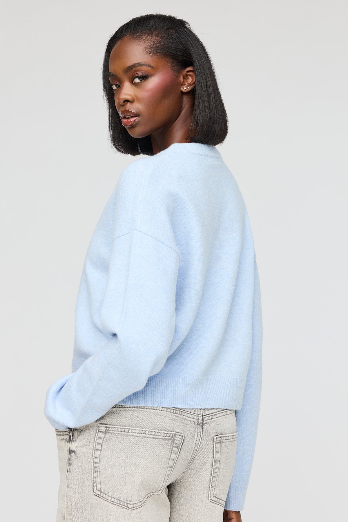 Alt View 2. Mossy Button-Up Cardigan - Light Blue