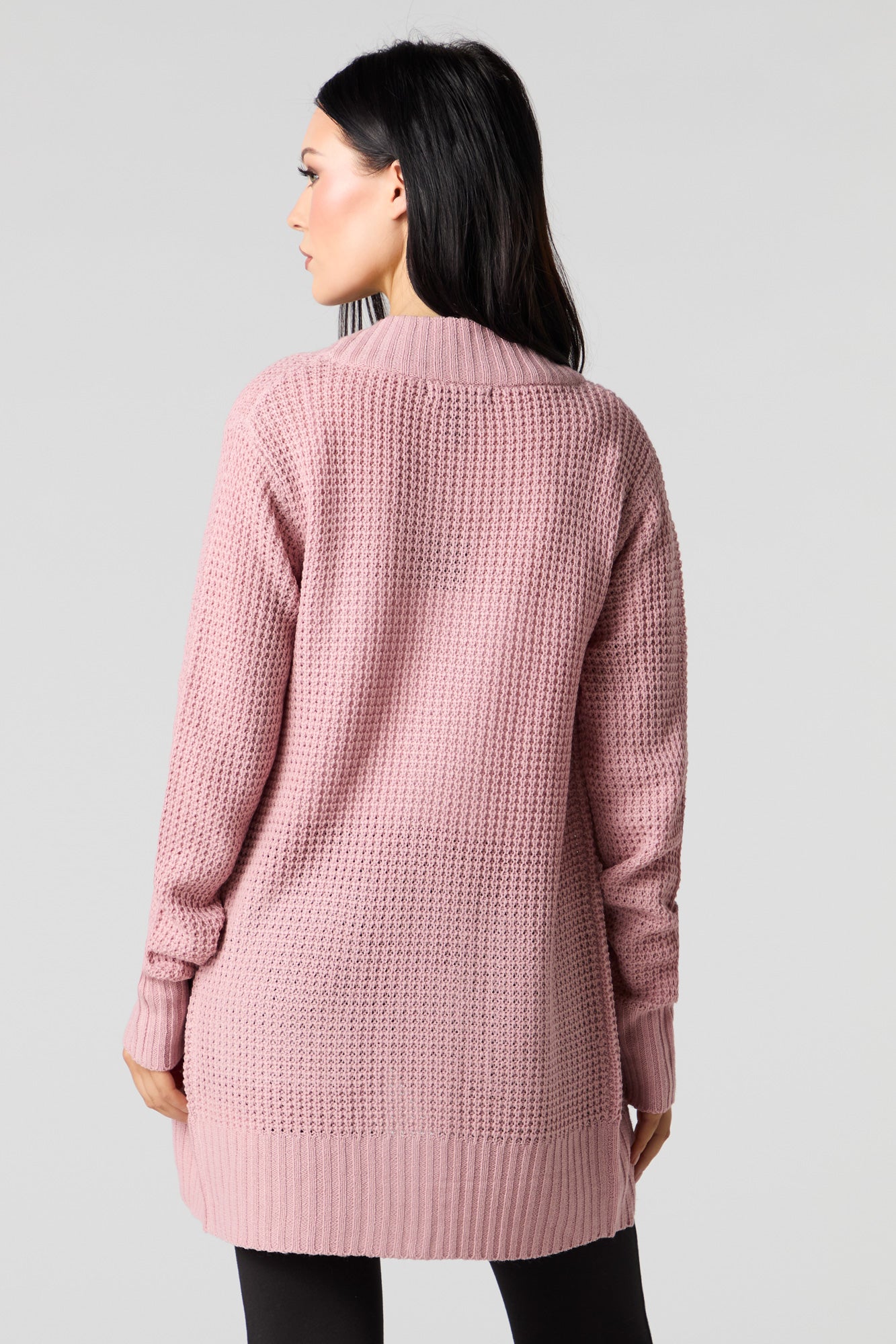 Waffle Knit Open Front Cardigan – Urban Planet
