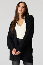 Open Front Long Cardigan