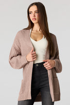 Open Front Long Cardigan