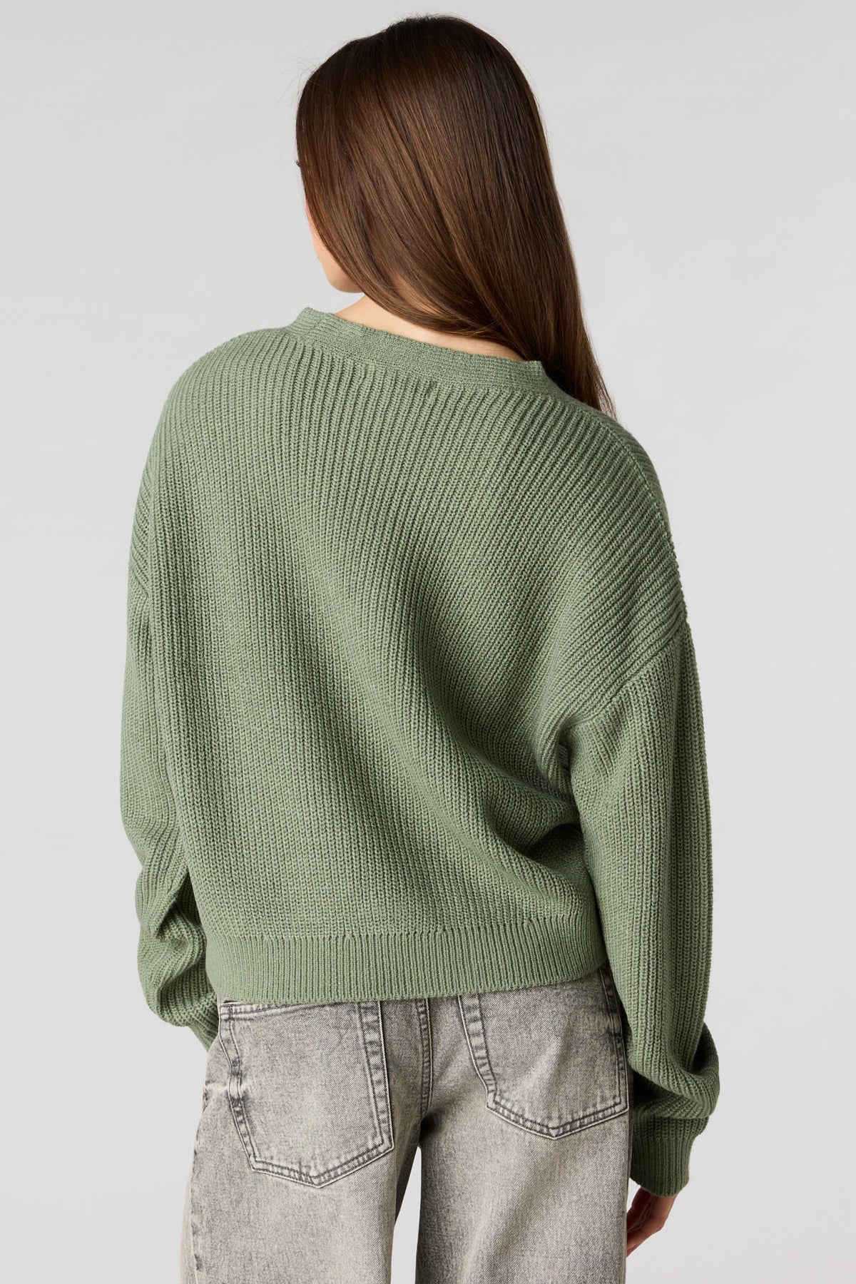 Alt View 2. Tie Front Bow Cardigan - Sage