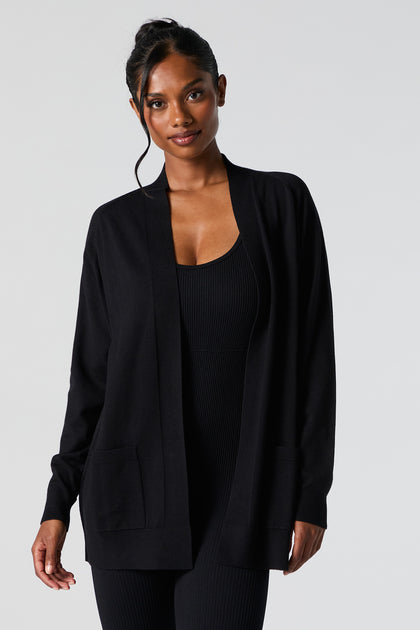 Open Front Long Sleeve Cardigan