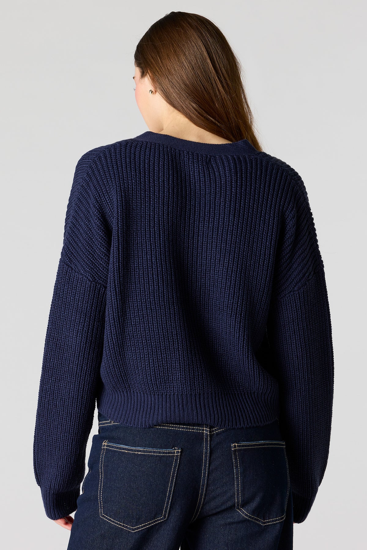 Alt View 11. Ribbed Knit Button-Up Cardigan - Yellow