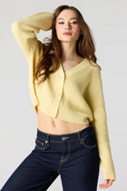 Ribbed Knit Button-Up Cardigan
