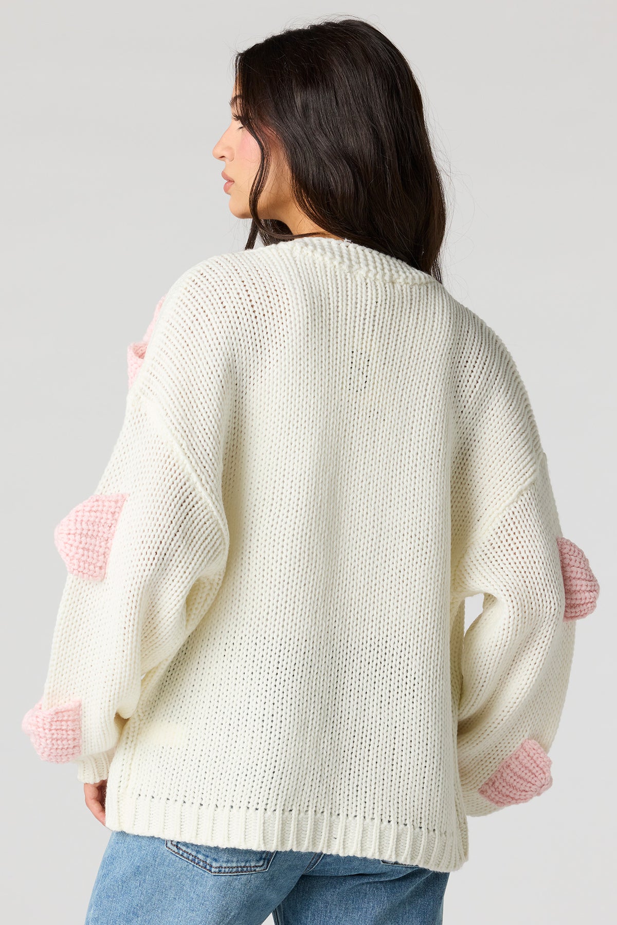 Alt View 2. 3D Knit Cardigan - Ivory