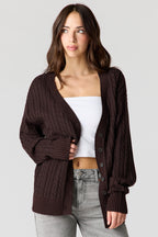 Cable Knit Oversized Cardigan