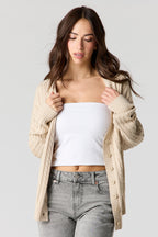 Cardigan surdimensionné en tricot torsadé