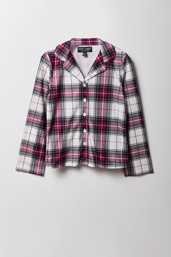 Womens Fammy Jammies Plaid Flannel Pajama Set