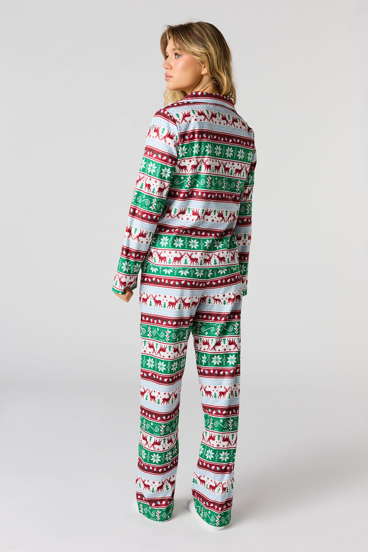Womens Fammy Jammies Fair Isle Flannel Pajama Set – Urban Planet