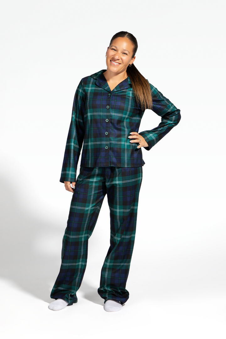 Womens Fammy Jamies Festive Flannel Pajama Set