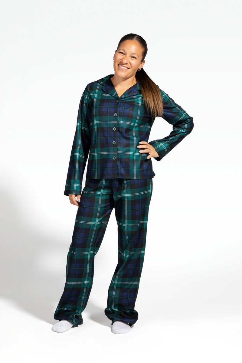Womens Fammy Jamies Festive Flannel Pajama Set