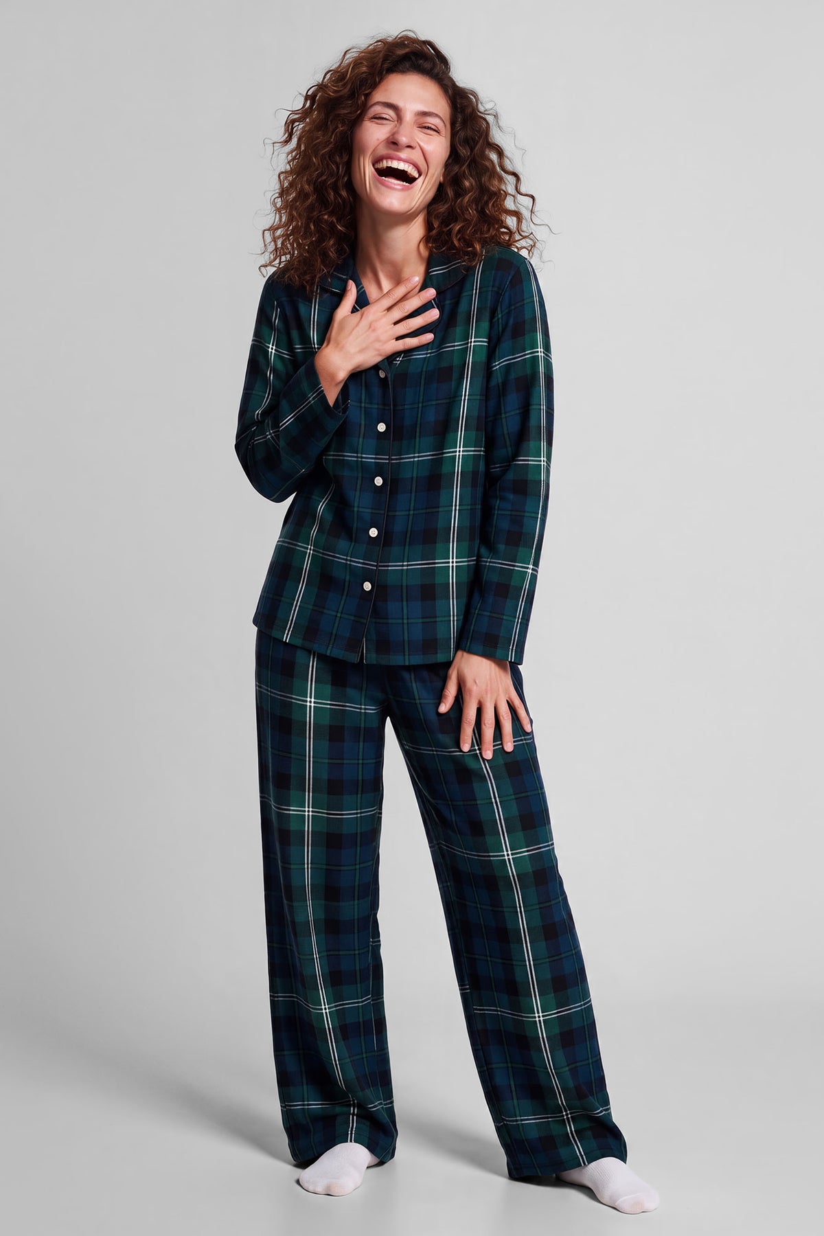 Vue alternative 4. Ensembl pyjama Pyjama de famille en flannelle à carreaux pour femme