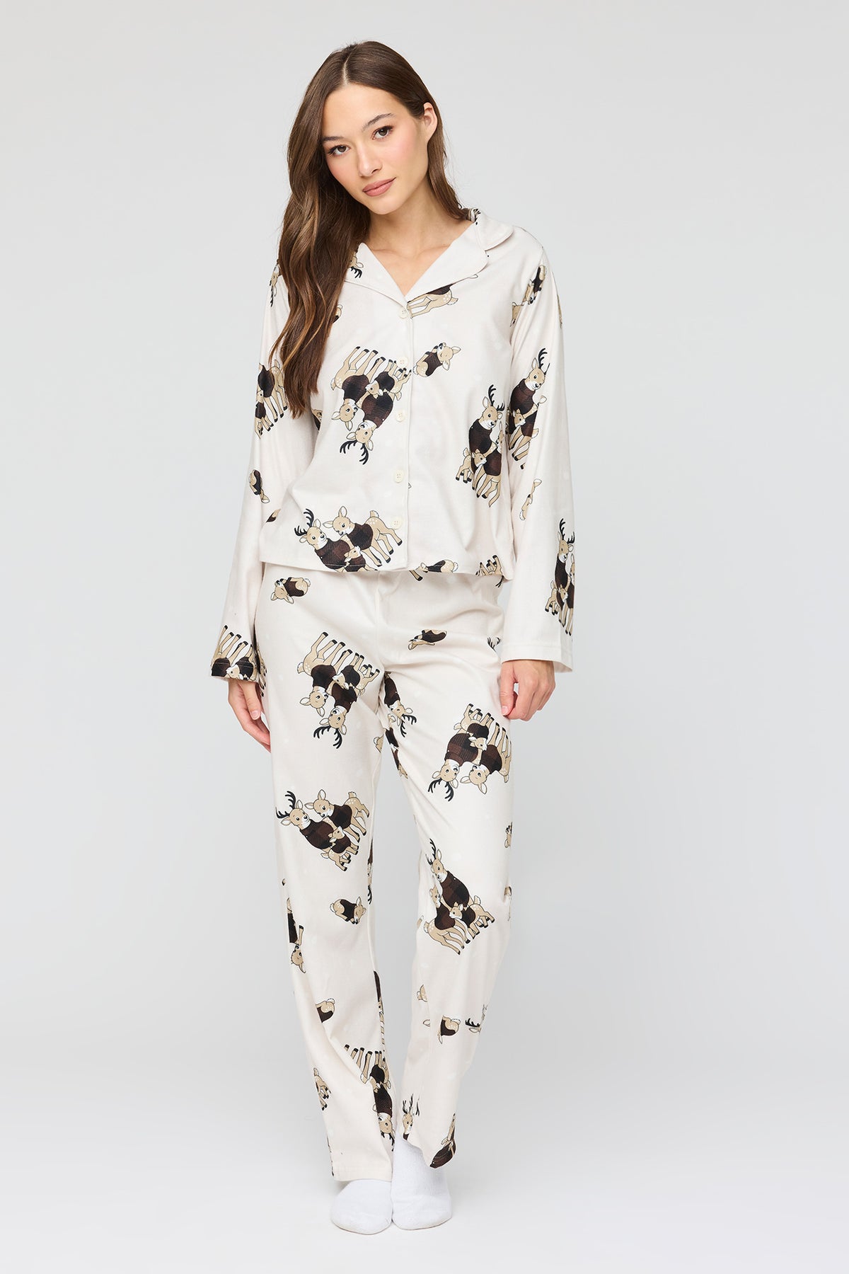 Vue alternative 2. Ensembl pyjama Pyjama de famille à imprimé Doe Not Disturb pour femme