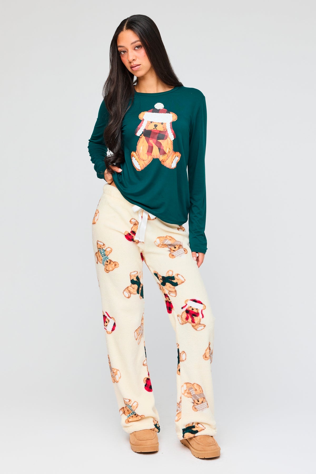 Vue alternative 3. Ensemble pyjama Pyjamas de famille Oursons douillets pour femme