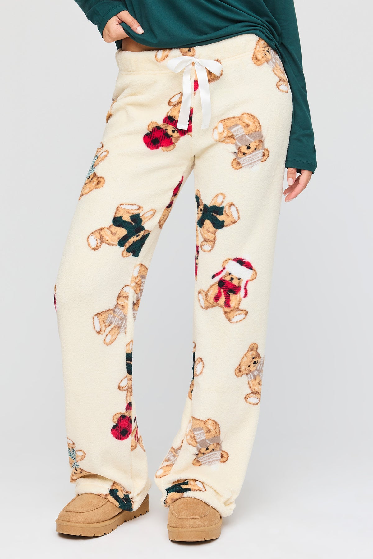 Alt View 4. Womens Cub Club Fammy Jammies Set - Tan