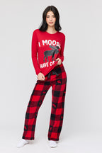 Womens Fammy Jammies Moosing Around Pajama Set