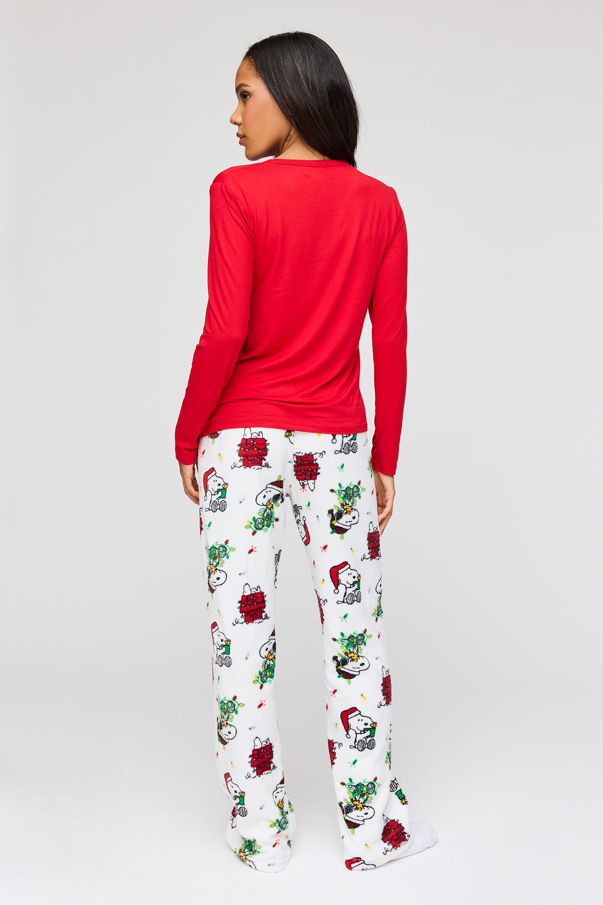Vue alternative 4. Ensemble pyjama Pyjamas de famille Peanuts Snoopy Merry & Bright pour femme