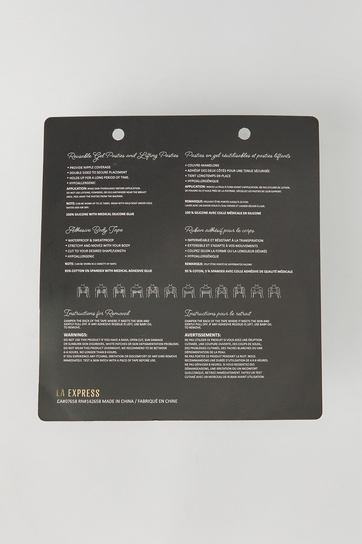 Vue alternative 5. Ensemble ruban de corps et pastilles de lifting