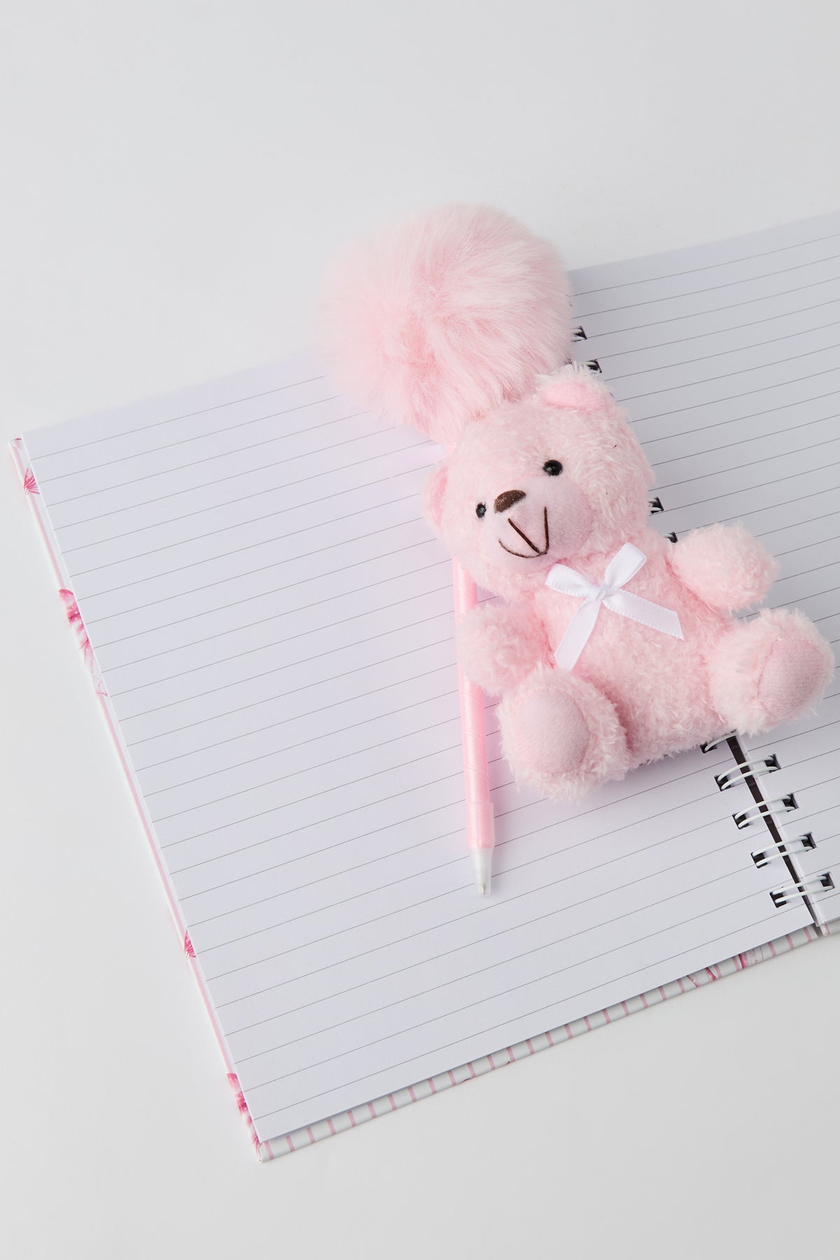 Alt View 2. Notebook with Keychain - Pink