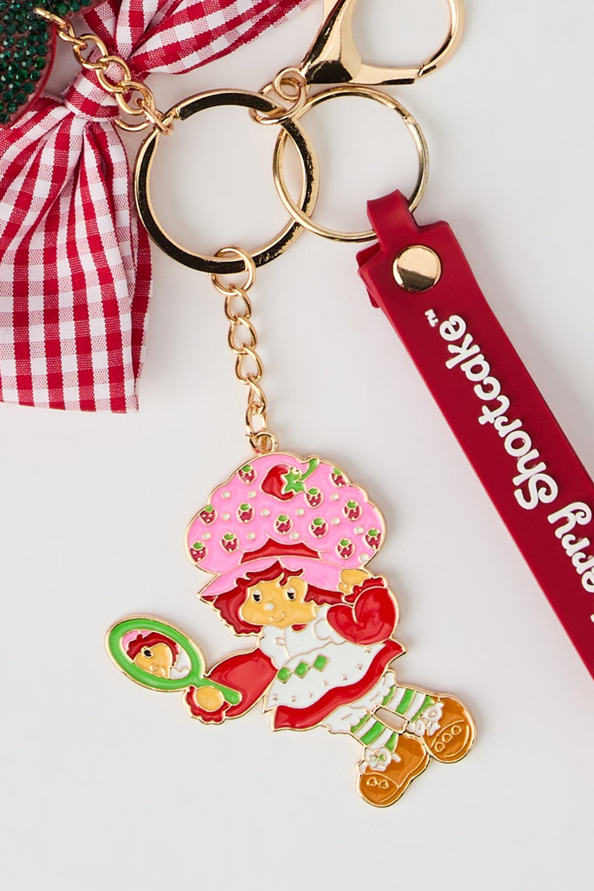 Alt View 2. Strawberry Shortcake Wristlet Strap Keychain - Red