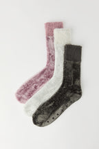 Chaussettes antidérapantes en velours (3 paires)