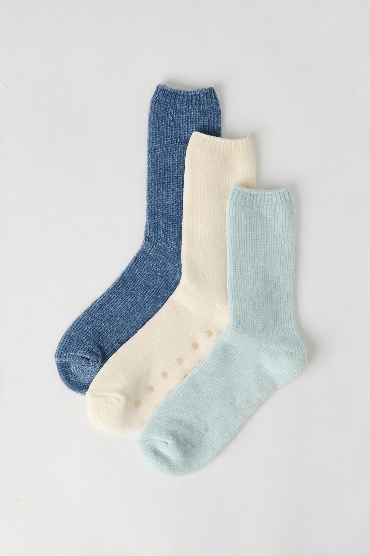 Cozy Crew Socks (3 Pack) - Light Blue