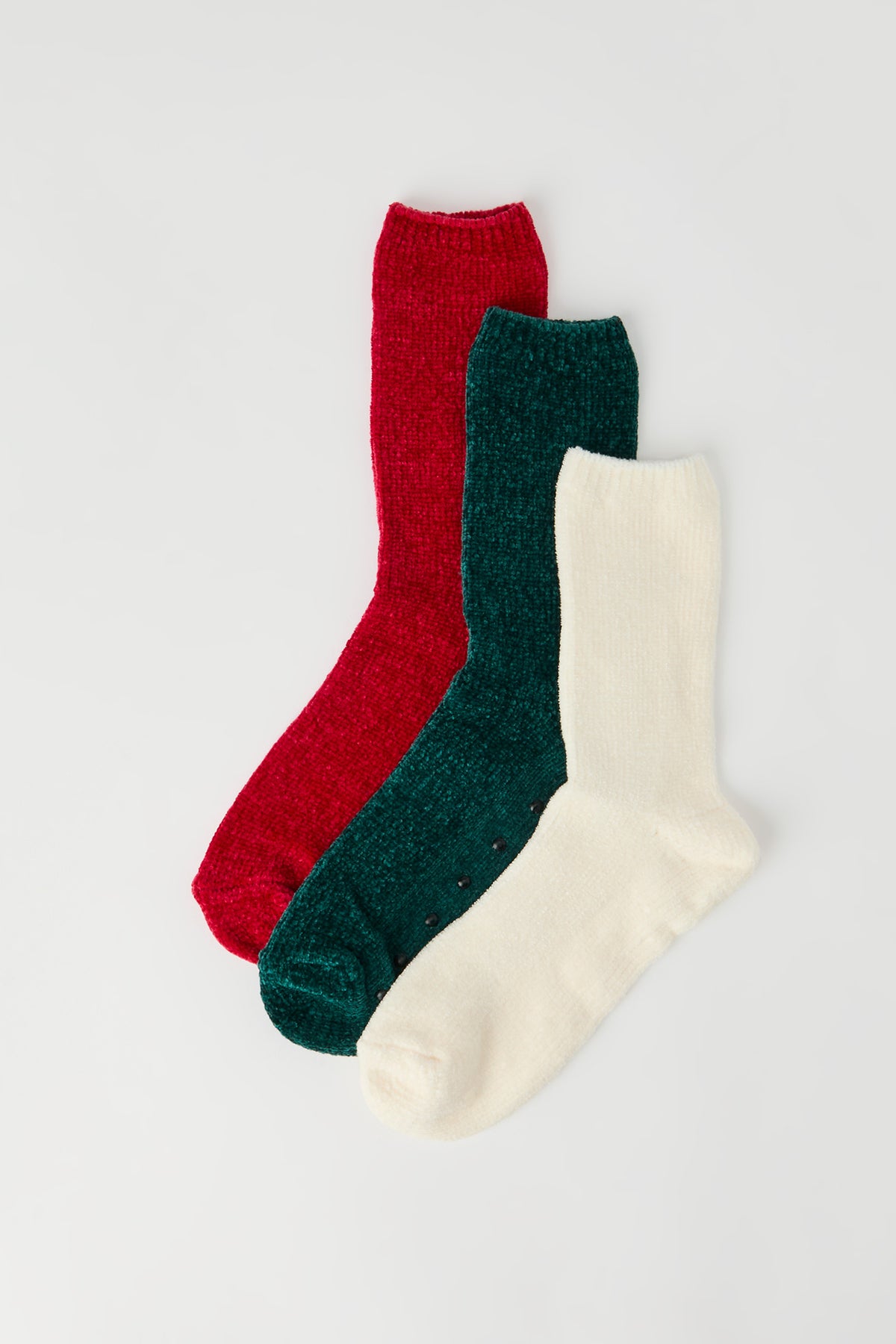Cozy Crew Socks (3 Pack) - Red