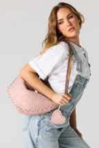 Sac à main en similisuède clouté