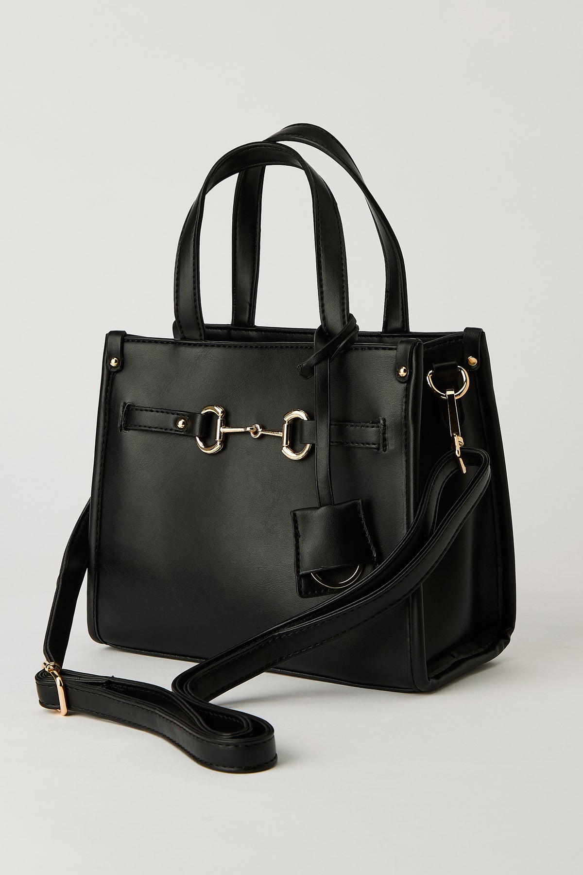 Alt View 2. Faux Leather Mini Hand Bag - Black