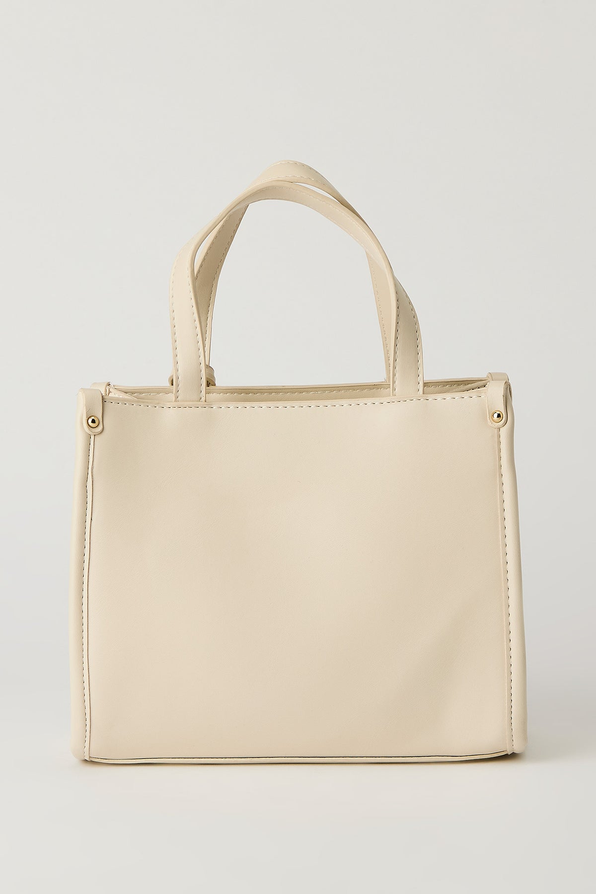 Alt View 3. Faux Leather Mini Hand Bag - Beige